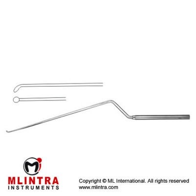 Landolt-Reulen Micro Curette Bayonet Shaped - Rigid Stainless Steel, 26 cm - 10 1/4" Diameter 2.5 mm Ø